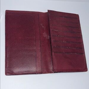 Bottega Veneta Long Leather Bifold Checkbook Wallet